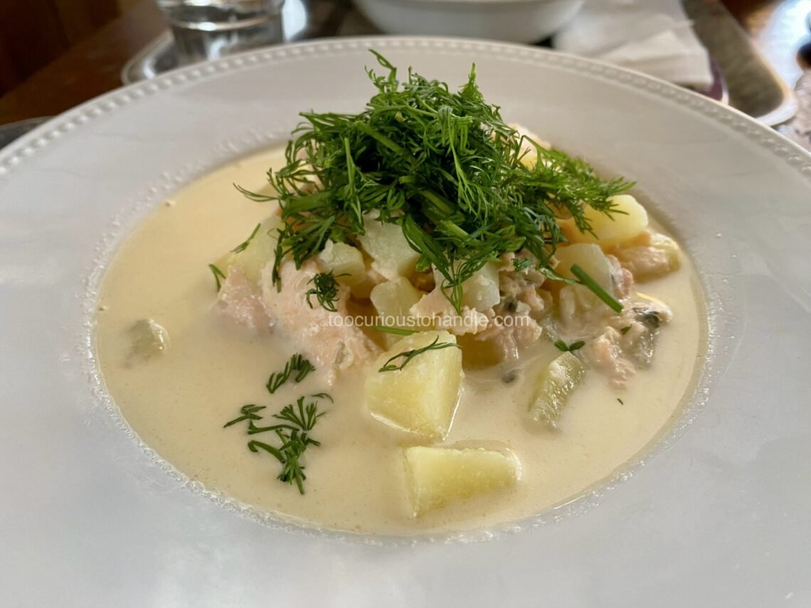 Finnish salmon soup